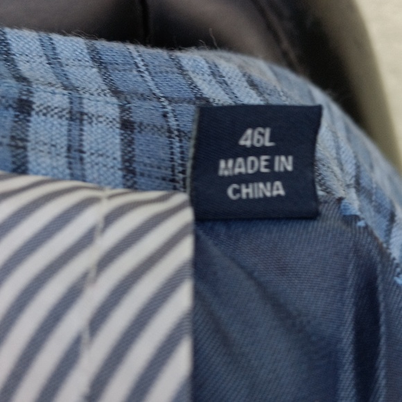 TAILORBYRD COLLECTION MEN'S 98% COTTON CHECK  SUMMER BLAZER - Picture 17 of 17